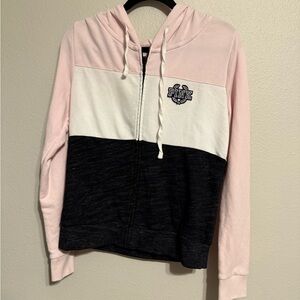 Victoria's Secret PINK colorblock zip-up hoodie size medium EUC
